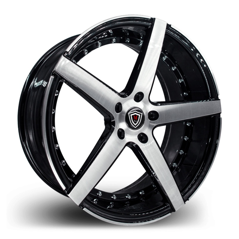 Marquee Wheels M3226 20″ 5×112 Machined Face / Black