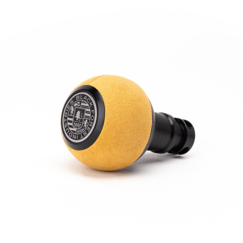 BFI GS2 Heavy Weight Shift Knob – BMW Auto – Style 1 – Caramel Alcantara / Black Anodized