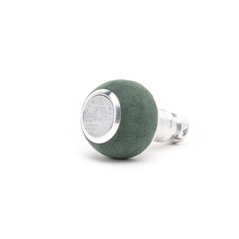 BFI GS2 Heavy Weight Shift Knob – BMW Auto – Style 1 – Emerald Green Alcantara / Machined Finish