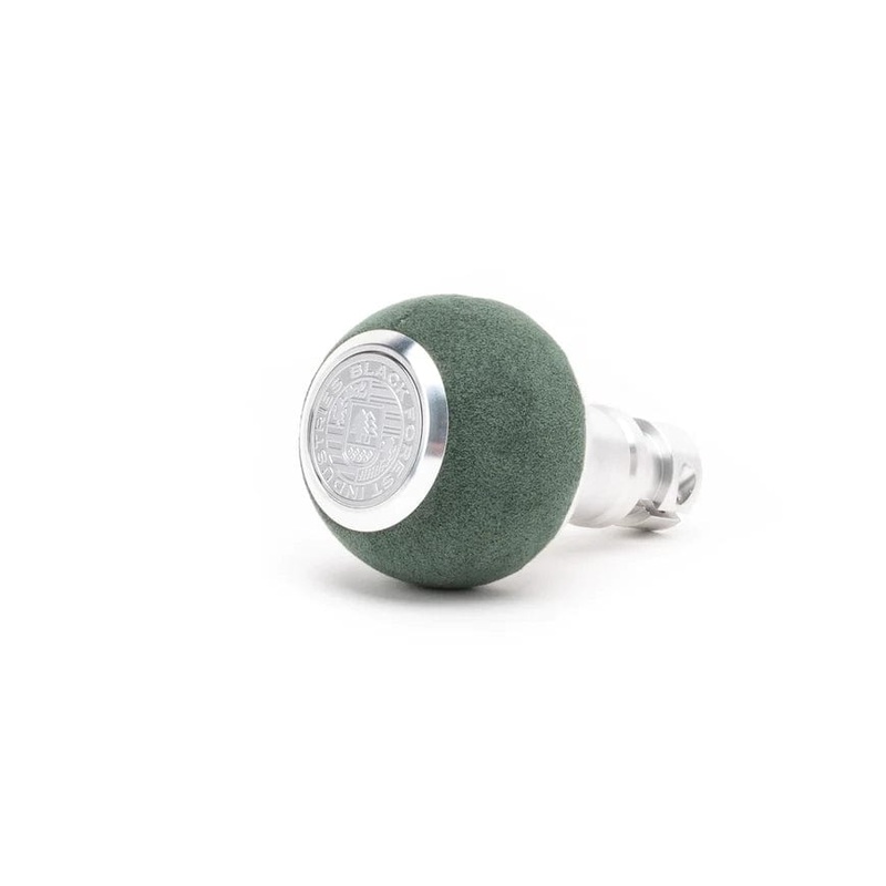 BFI GS2 Heavy Weight Shift Knob – BMW Auto – Style 2 – Emerald Green Alcantara / Machined Finish