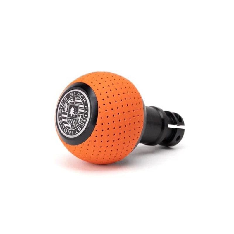 BFI GS2 Heavy Weight Shift Knob – Porsche 964/997 Manual – Arancia Mira Orange Air Leather / Black Anodized